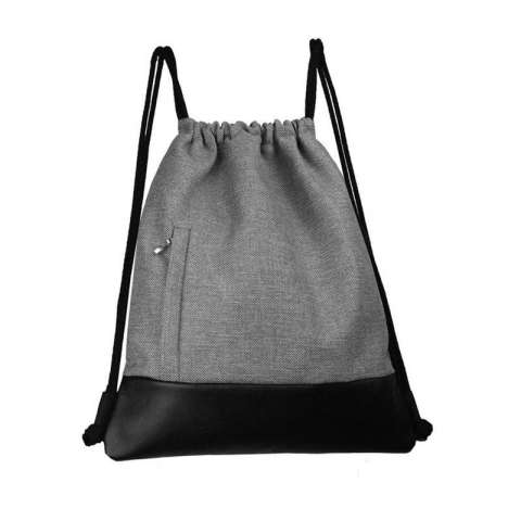 Light Weight Double Drawstring Plain Backpack Bag For Shopping And Travelling